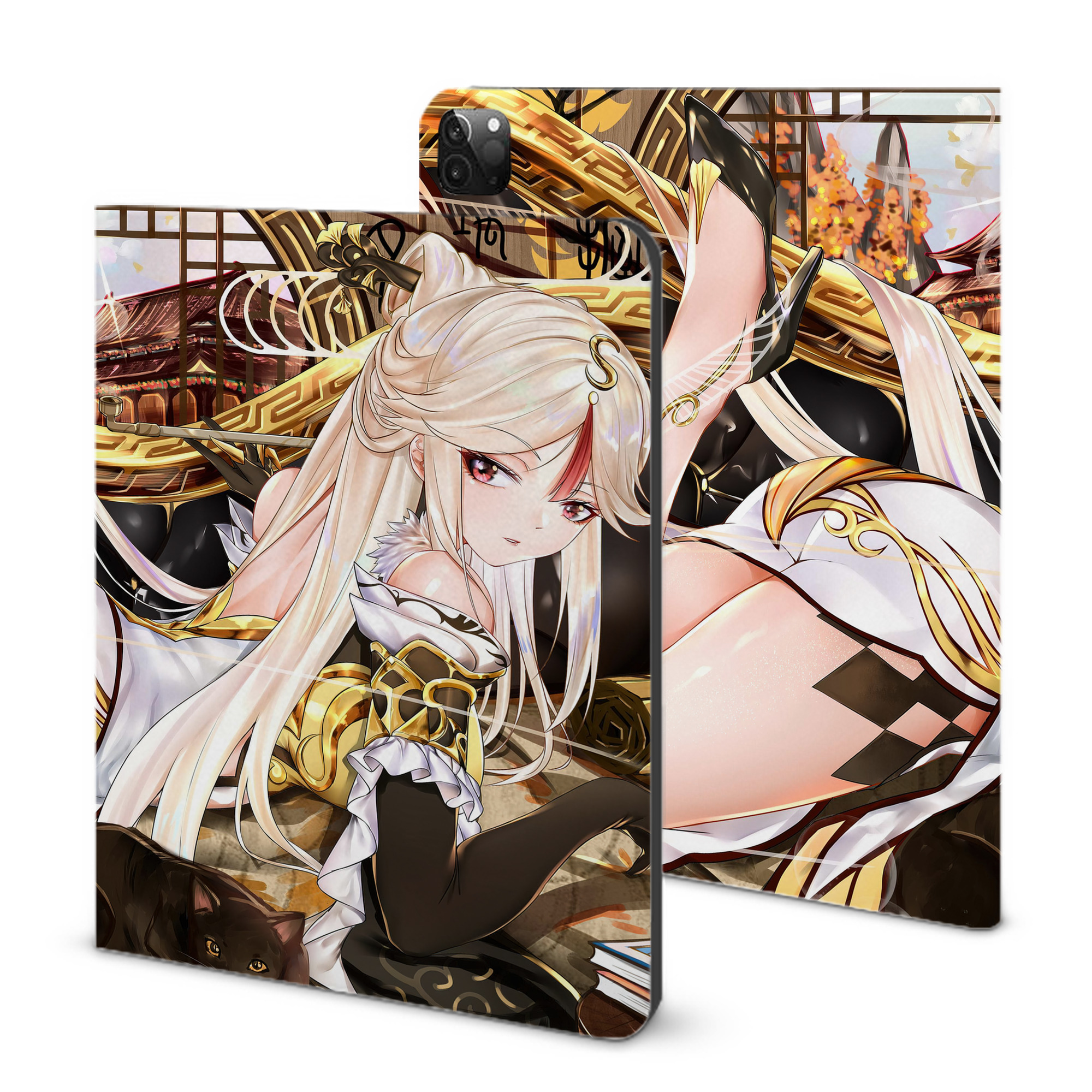 げんし神 genshin IPadケース ペンホルダー付き ブックスタイルデザイン